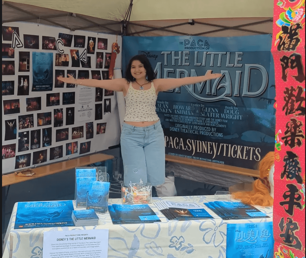 The Little Mermaid cast at the Chatswood Lunar New Year Festival